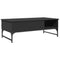 vidaXL Coffee Table Black 100x50x35 cm Engineered Wood and Metal