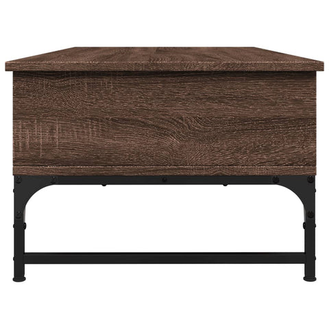 vidaXL Coffee Table Brown Oak 100x50x35 cm Engineered Wood and Metal