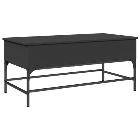 vidaXL Coffee Table Black 100x50x45 cm Engineered Wood and Metal