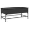 vidaXL Coffee Table Black 100x50x45 cm Engineered Wood and Metal