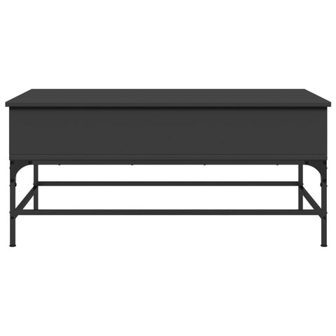 vidaXL Coffee Table Black 100x50x45 cm Engineered Wood and Metal