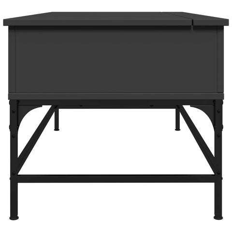 vidaXL Coffee Table Black 100x50x45 cm Engineered Wood and Metal