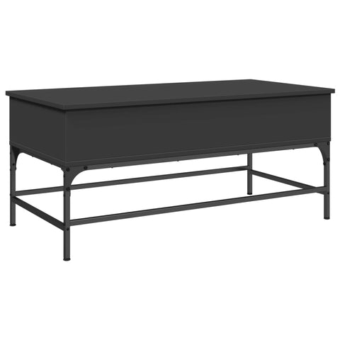 vidaXL Coffee Table Black 100x50x45 cm Engineered Wood and Metal