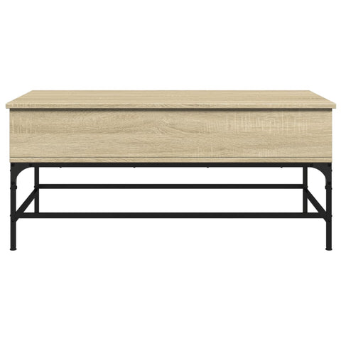 vidaXL Coffee Table Sonoma Oak 100x50x45 cm Engineered Wood and Metal