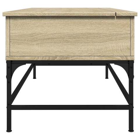 vidaXL Coffee Table Sonoma Oak 100x50x45 cm Engineered Wood and Metal