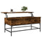 vidaXL Coffee Table Smoked Oak 100x50x45 cm Engineered Wood and Metal