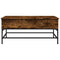 vidaXL Coffee Table Smoked Oak 100x50x45 cm Engineered Wood and Metal