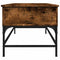 vidaXL Coffee Table Smoked Oak 100x50x45 cm Engineered Wood and Metal