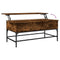 vidaXL Coffee Table Smoked Oak 100x50x45 cm Engineered Wood and Metal