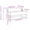 vidaXL Coffee Table Smoked Oak 100x50x45 cm Engineered Wood and Metal