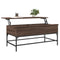 vidaXL Coffee Table Brown Oak 100x50x45 cm Engineered Wood and Metal