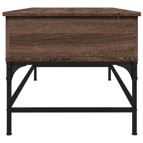 vidaXL Coffee Table Brown Oak 100x50x45 cm Engineered Wood and Metal
