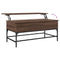vidaXL Coffee Table Brown Oak 100x50x45 cm Engineered Wood and Metal