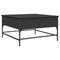 vidaXL Coffee Table Black 80x80x45 cm Engineered Wood and Metal