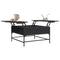 vidaXL Coffee Table Black 80x80x45 cm Engineered Wood and Metal
