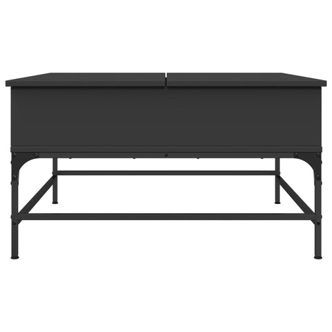 vidaXL Coffee Table Black 80x80x45 cm Engineered Wood and Metal