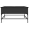 vidaXL Coffee Table Black 80x80x45 cm Engineered Wood and Metal