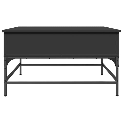 vidaXL Coffee Table Black 80x80x45 cm Engineered Wood and Metal