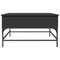 vidaXL Coffee Table Black 80x80x45 cm Engineered Wood and Metal