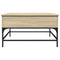 vidaXL Coffee Table Sonoma Oak 80x80x45 cm Engineered Wood and Metal