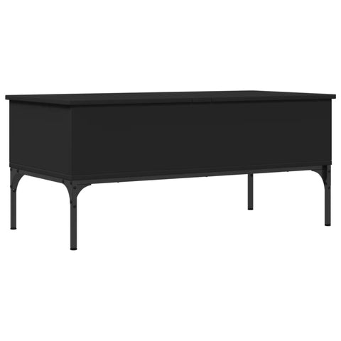 vidaXL Coffee Table Black 100x50x45 cm Engineered Wood and Metal