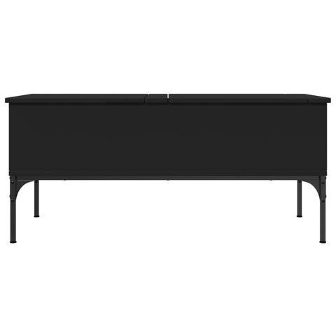 vidaXL Coffee Table Black 100x50x45 cm Engineered Wood and Metal