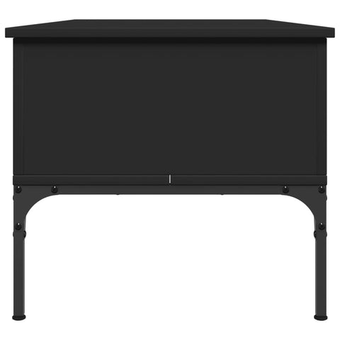 vidaXL Coffee Table Black 100x50x45 cm Engineered Wood and Metal