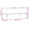 vidaXL Coffee Table Black 100x50x45 cm Engineered Wood and Metal