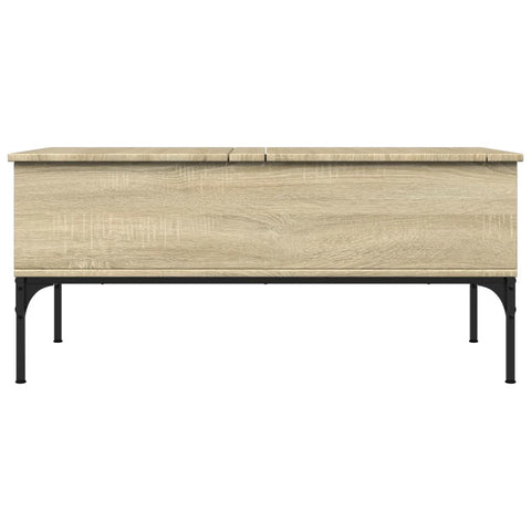 vidaXL Coffee Table Sonoma Oak 100x50x45 cm Engineered Wood and Metal