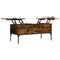 vidaXL Coffee Table Smoked Oak 100x50x45 cm Engineered Wood and Metal