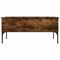 vidaXL Coffee Table Smoked Oak 100x50x45 cm Engineered Wood and Metal