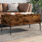 vidaXL Coffee Table Smoked Oak 100x50x45 cm Engineered Wood and Metal