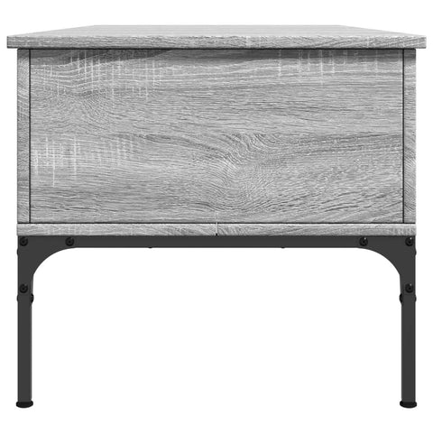 vidaXL Coffee Table Grey Sonoma 100x50x45 cm Engineered Wood and Metal