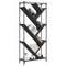 vidaXL Bookcase Black 79x30x180 cm Engineered Wood and Metal