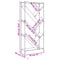 vidaXL Bookcase Black 79x30x180 cm Engineered Wood and Metal