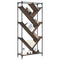 vidaXL Bookcase Brown Oak 79x30x180 cm Engineered Wood and Metal