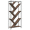 vidaXL Bookcase Brown Oak 79x30x180 cm Engineered Wood and Metal