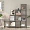 vidaXL Bookcase Sonoma Oak 122x30x132 cm Engineered Wood and Metal