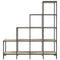 vidaXL Bookcase Sonoma Oak 122x30x132 cm Engineered Wood and Metal
