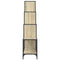 vidaXL Bookcase Sonoma Oak 122x30x132 cm Engineered Wood and Metal