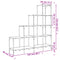 vidaXL Bookcase Sonoma Oak 122x30x132 cm Engineered Wood and Metal
