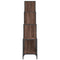 vidaXL Bookcase Brown Oak 122x30x132 cm Engineered Wood and Metal
