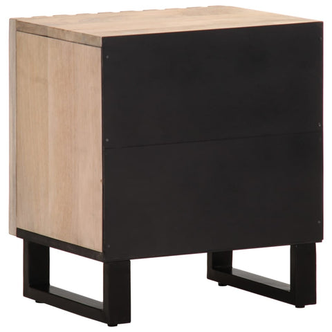 vidaXL Bedside Cabinet 40x34x46 cm Solid Wood Bleached Mango