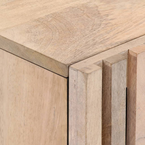 vidaXL Bedside Cabinet 40x34x46 cm Solid Wood Bleached Mango