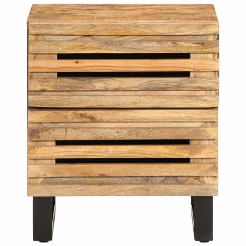 vidaXL Bedside Cabinet 40x34x46 cm Solid Wood Rough Mango