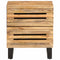 vidaXL Bedside Cabinet 40x34x46 cm Solid Wood Rough Mango