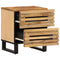 vidaXL Bedside Cabinet 40x34x46 cm Solid Wood Rough Mango