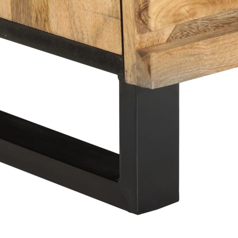vidaXL Bedside Cabinet 40x34x46 cm Solid Wood Rough Mango