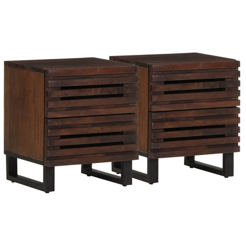 vidaXL Bedside Cabinets 2 pcs 40x33x46 cm Solid Wood Mango