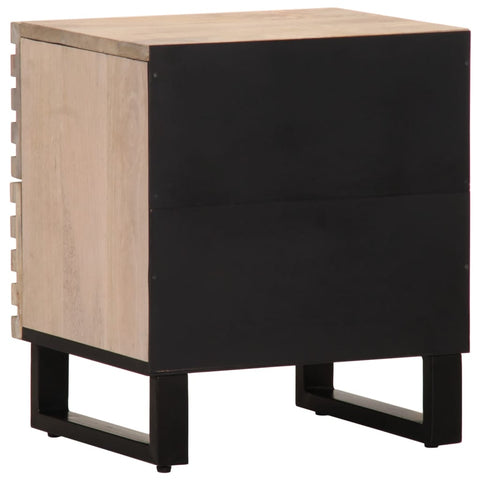 vidaXL Bedside Cabinet 40x33x46 cm Solid Wood Bleached Mango